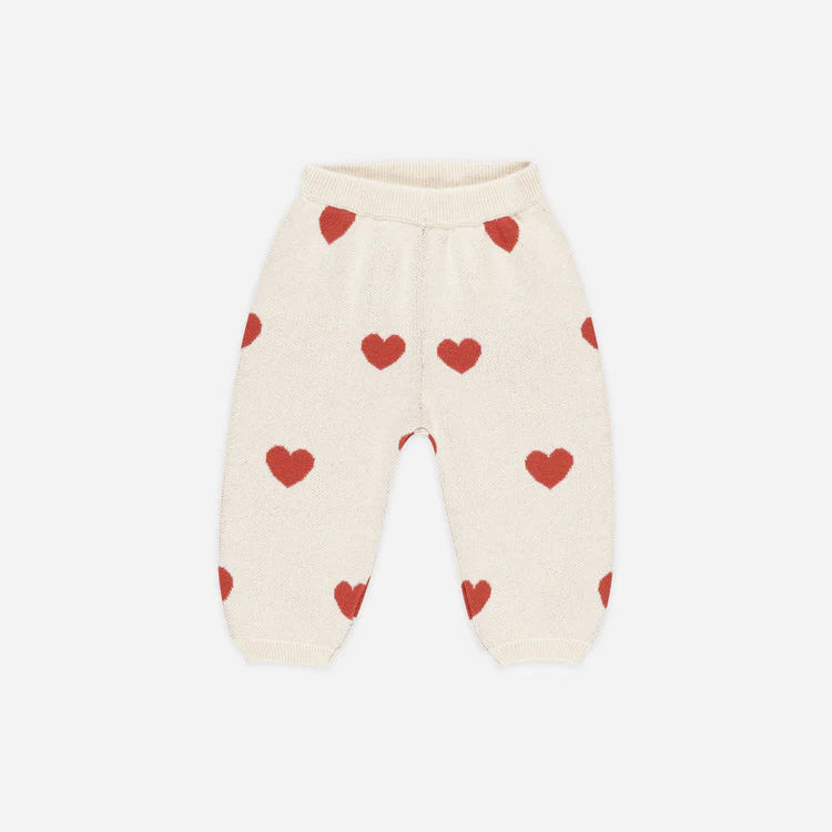 Quincy Mae Cream Heart Knit Set