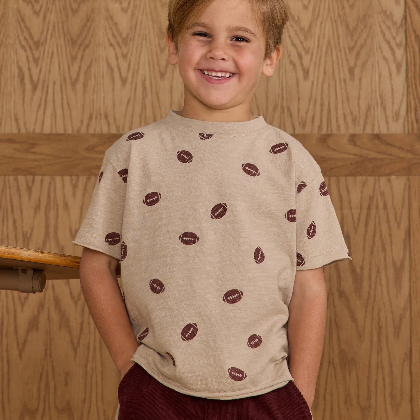 Raw Edge Football Tee | Rylee + Cru