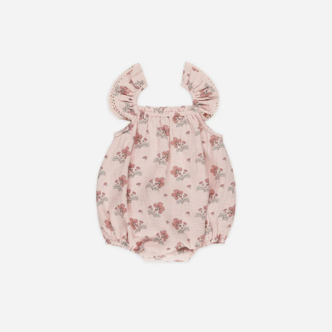 Vintage Floral Romper | Quincy Mae