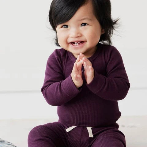 Long Sleeve Bodysuit Modal Sugar Plum | Jamie Kay 6-12M