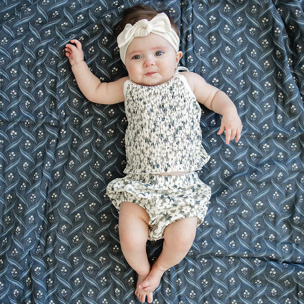Ruched floral bloomer set| Mebie