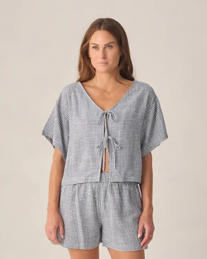 Juniper Set Marine Gingham | Rylee + Cru