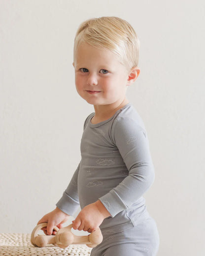 Bamboo pyjama set clouds | Quincy Mae