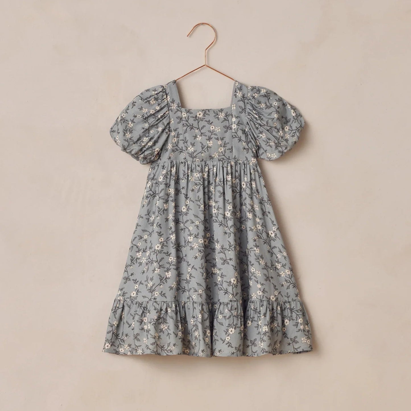 Augusta Dress French Blue Floral 2Y | Noralee