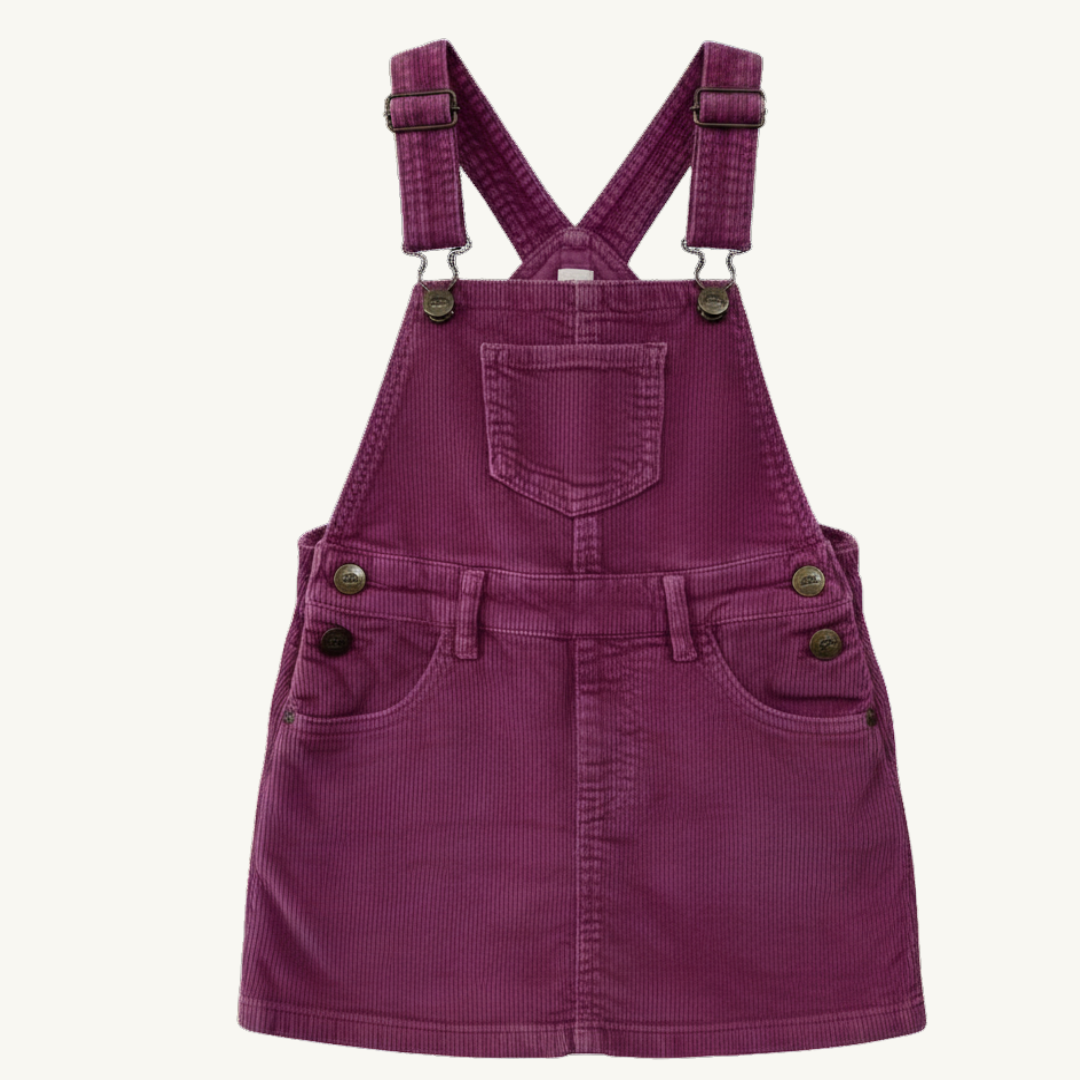 SH | JK Classic Corduroy Raspberry Overall Dress 6Y