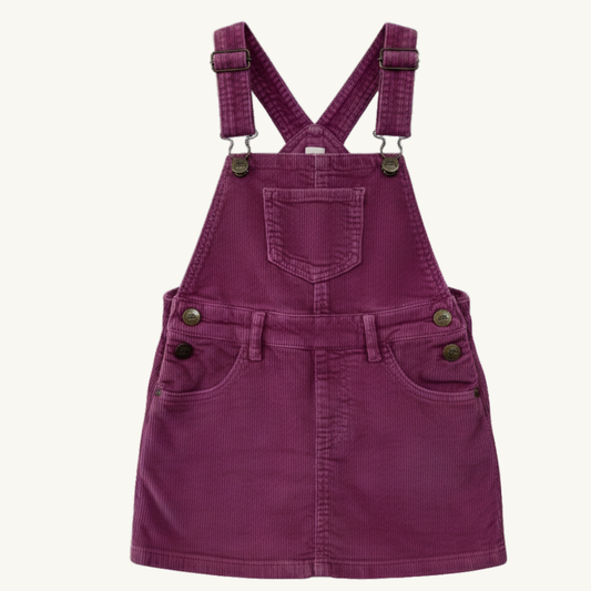 SH | JK Classic Corduroy Raspberry Overall Dress 6Y
