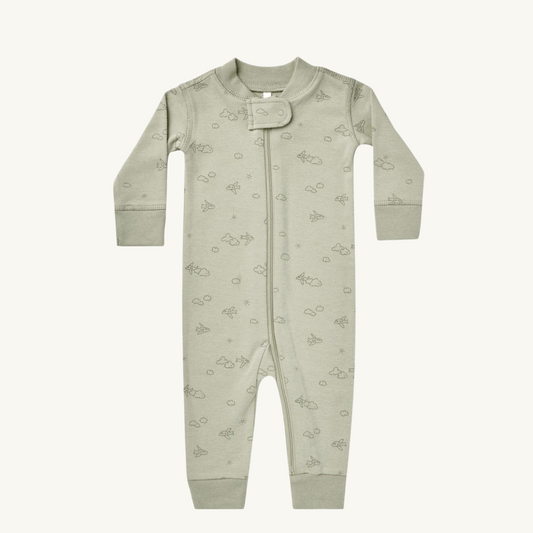 Pyjama avions sauge | Quincy Mae