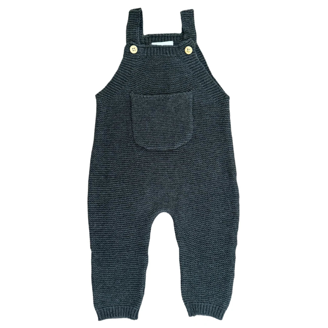 Charcoal knit Overalls | Mebie