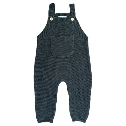 Charcoal knit Overalls | Mebie