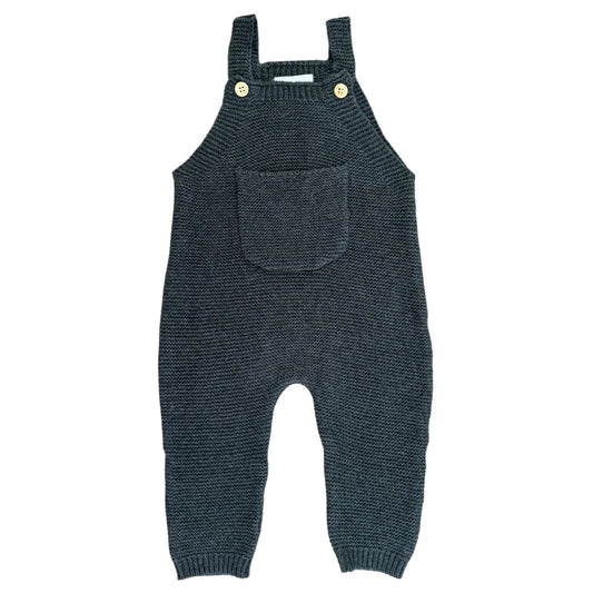 Charcoal knit Overalls | Mebie