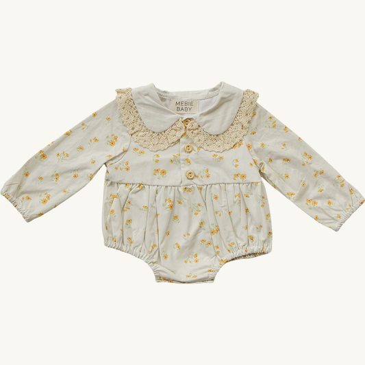 Romper crème floral | Mebie Baby