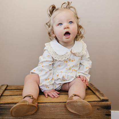 Romper crème floral | Mebie Baby