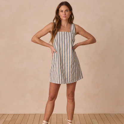 Kala Mini Dress Ocean Stripe | Rylee + Cru