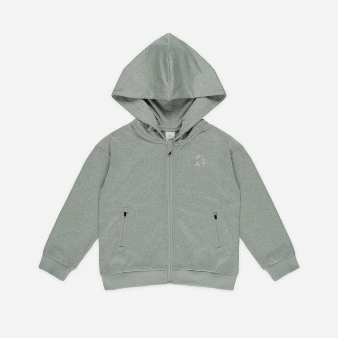 Zip Up Hoodie Heathered Eucalyptus | Rylee + Cru