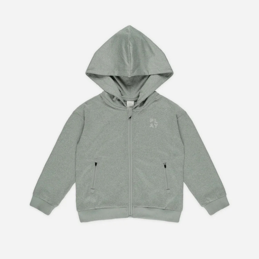 Zip Up Hoodie Heathered Eucalyptus | Rylee + Cru