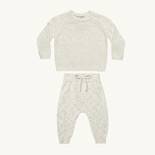 Ensemble tricot crème 0-3 mois | Quincy Mae
