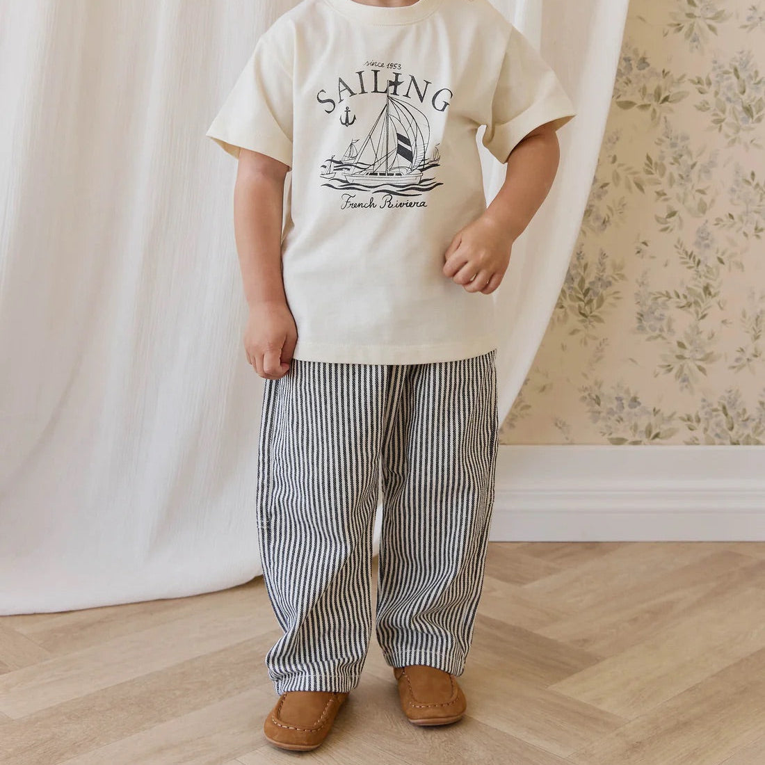 Kingsley Pant Sailor Stripe Eclipse Cloud | Jamie Kay