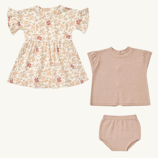 Lot Pink Floral 12-18 mois | Quincy Mae