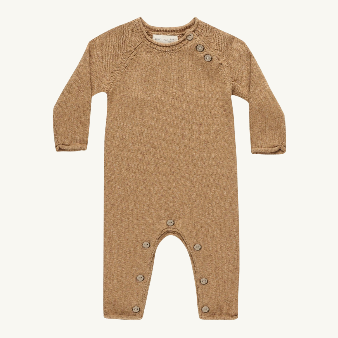 Cinnamon Knit Jumpsuit 18-24M | Quincy Mae