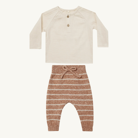 Ensemble chemise et pantalon tricot 12-18M | Quincy Mae