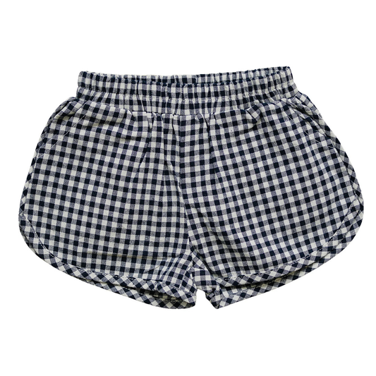 Dark Blue Shorts Gingham 6Y | Mebie 