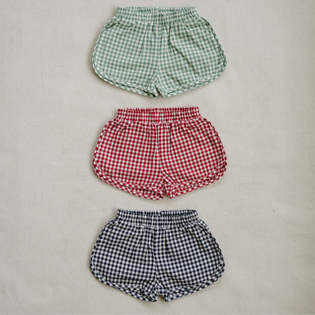 Red Gingham Shorts | Mebie