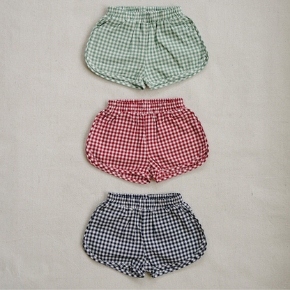 Red Gingham Shorts | Mebie