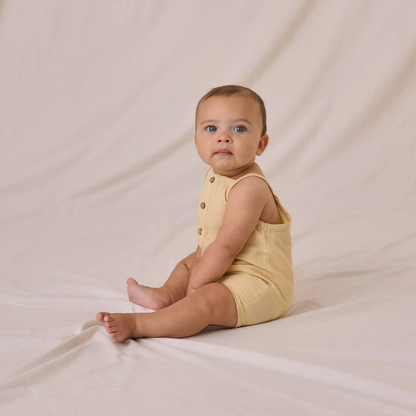 Oakley Romper Yellow | Quincy Mae