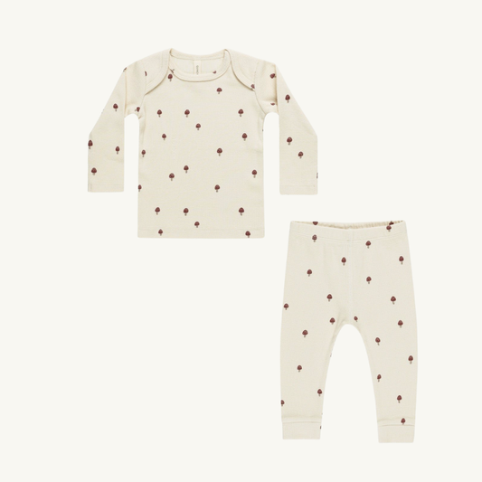 Ensemble côtelé champignons 3-6M | Quincy Mae