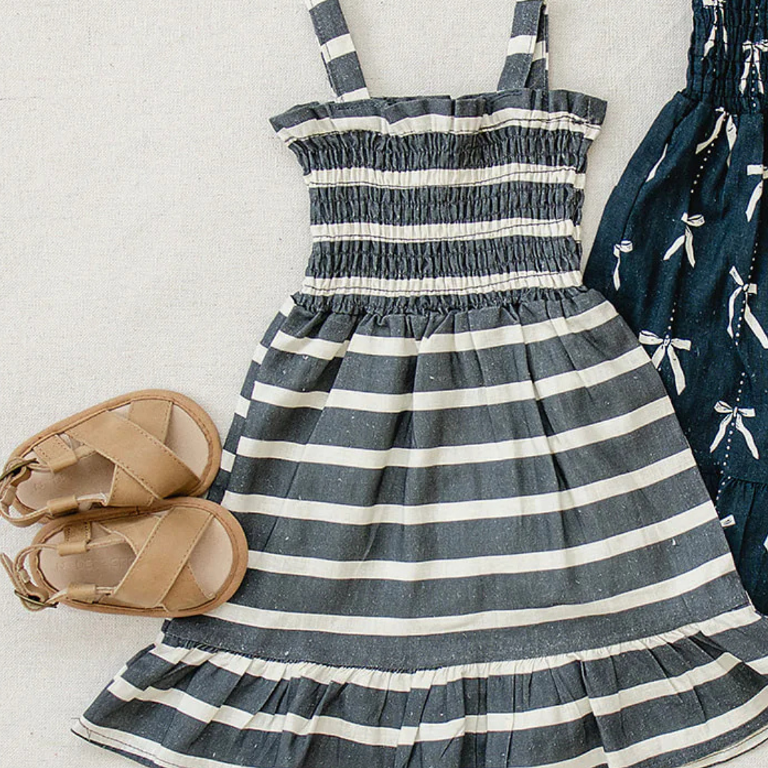 Stripe Linen Dress | Mebie
