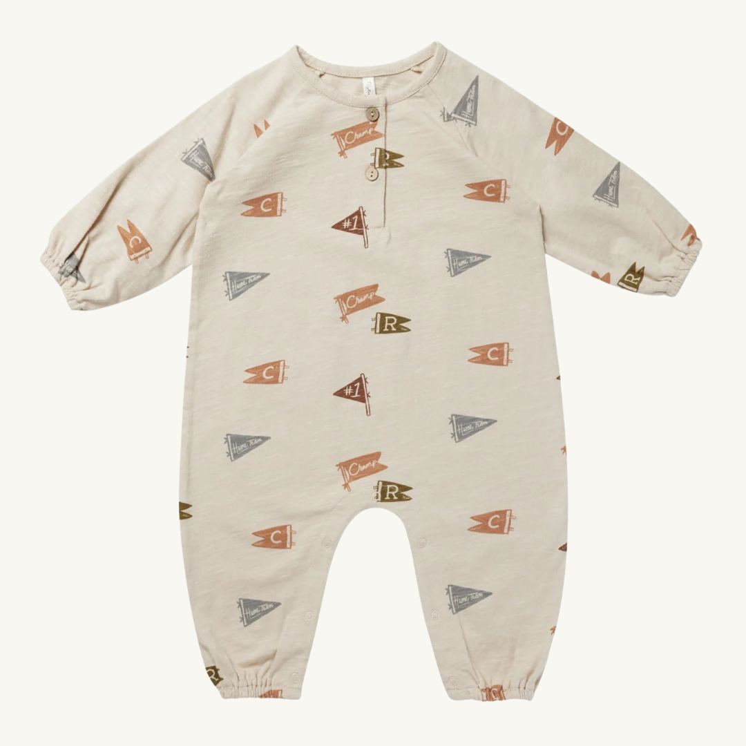 Flag Henley Jumpsuit 18-24M | Rylee + Cru