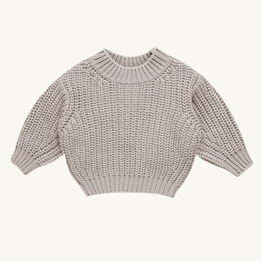 Chandail tricot gris | Quincy Mae