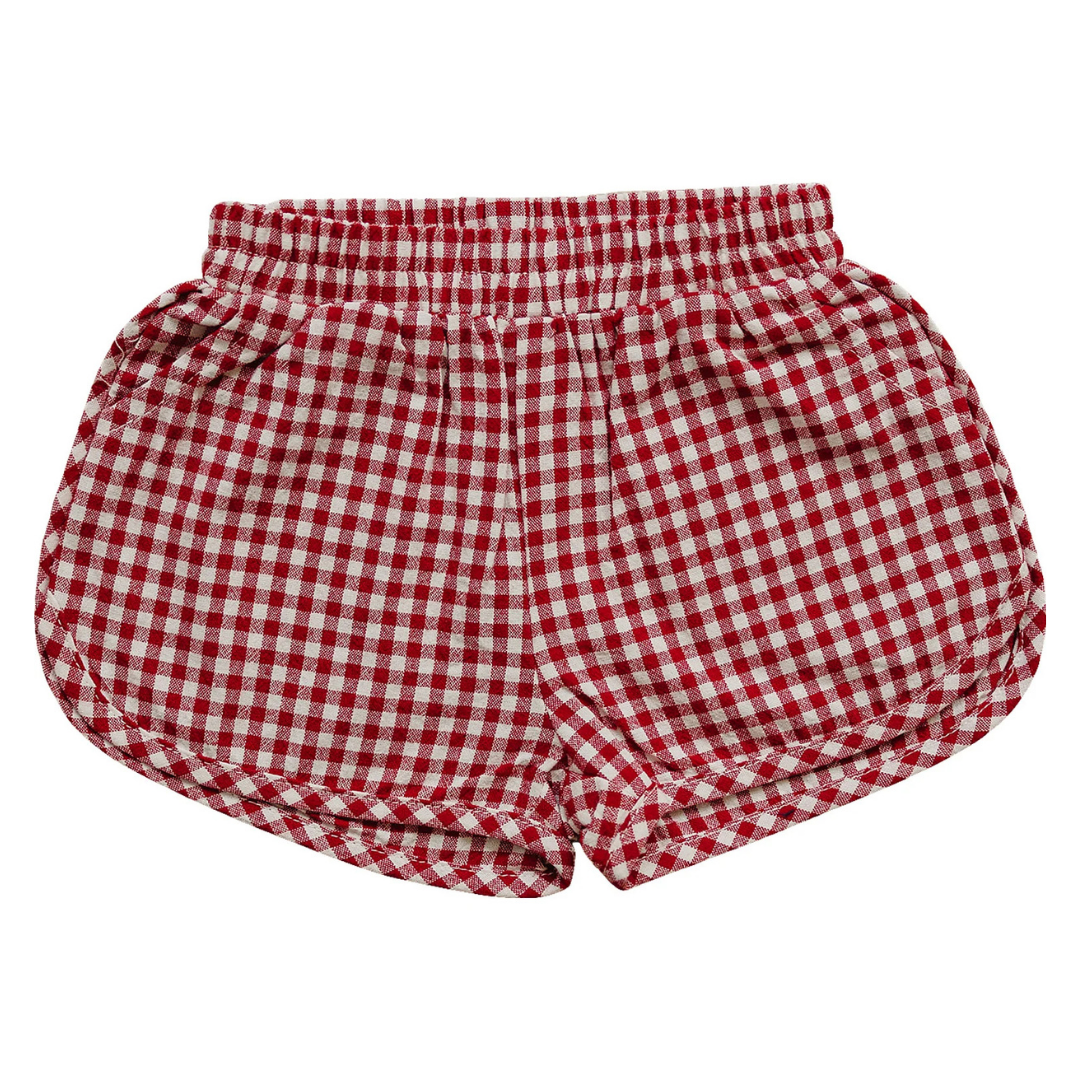 Red Gingham Shorts | Mebie