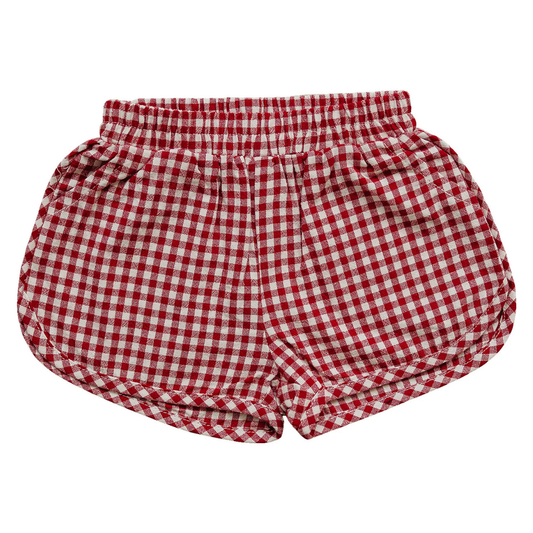 Red Gingham Shorts | Mebie