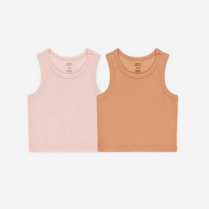 Ribbed Tank Set Pink | Rylee + Cru
