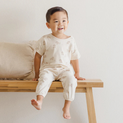 Puppies Organic Cotton T-Shirt and Pants Set | Quincy Mae