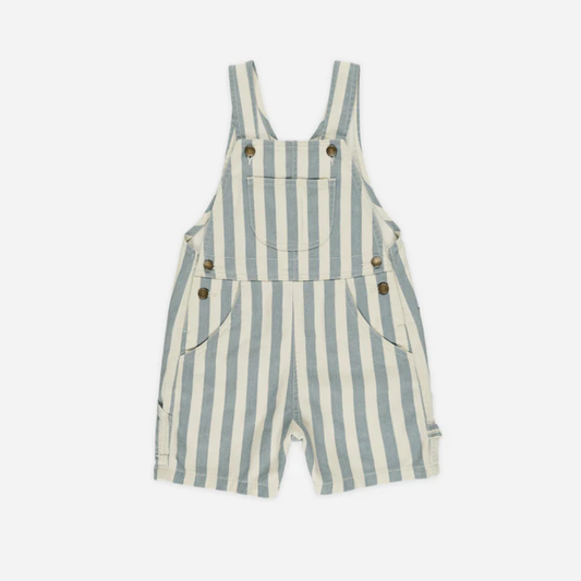 Denim Shortalls Ocean Stripe | Rylee +Cru