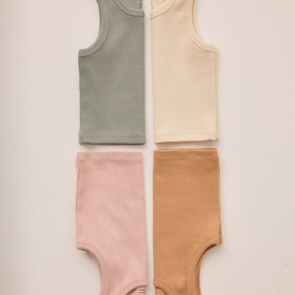 Ribbed Tank Set Pink | Rylee + Cru