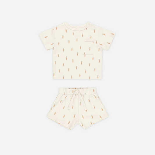 Carrots shorts set 4-5Y | Quincy Mae