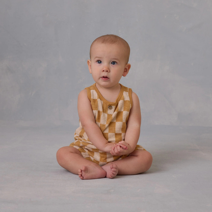 Baby Tank Set Marigold Check | Rylee + Cru