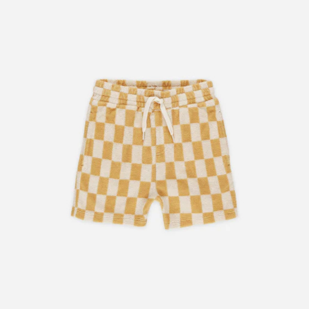 Terry boys Short Marigold Check | Rylee+ Cru