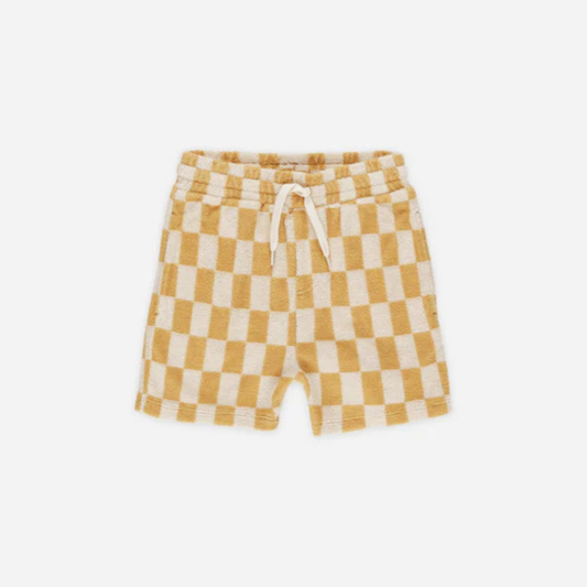 Terry boys Short Marigold Check | Rylee+ Cru