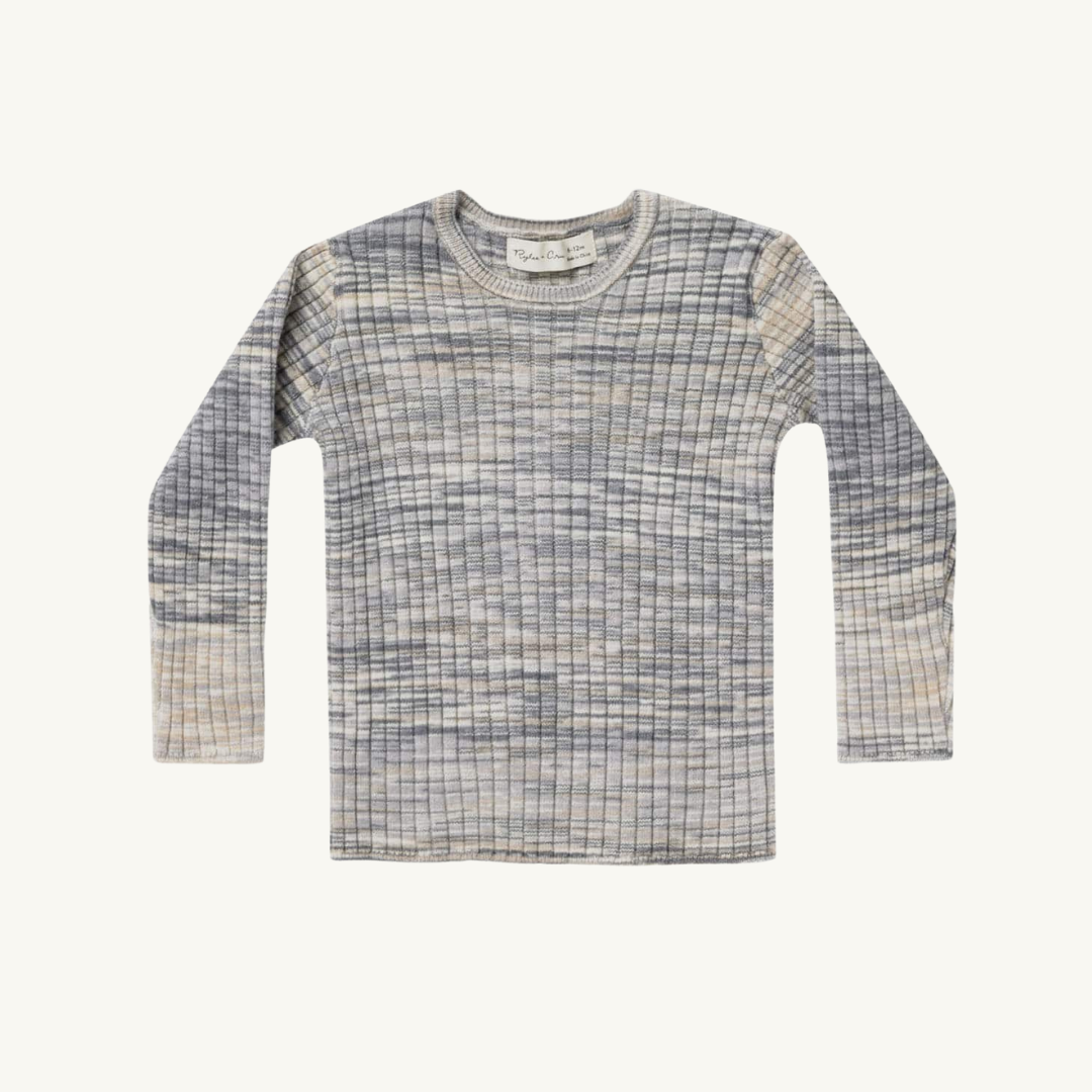 Blue Ribbed Sweater 2-3 Years | Rylee + Cru