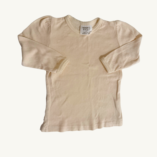 SH | Mebie Pointelle Cream Shirt 2Y