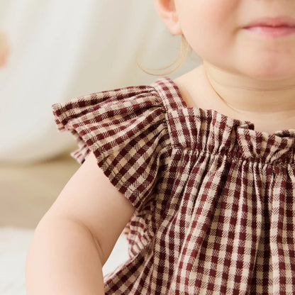 Harriet Playsuit Cinnamon Gingham | Jamie Kay