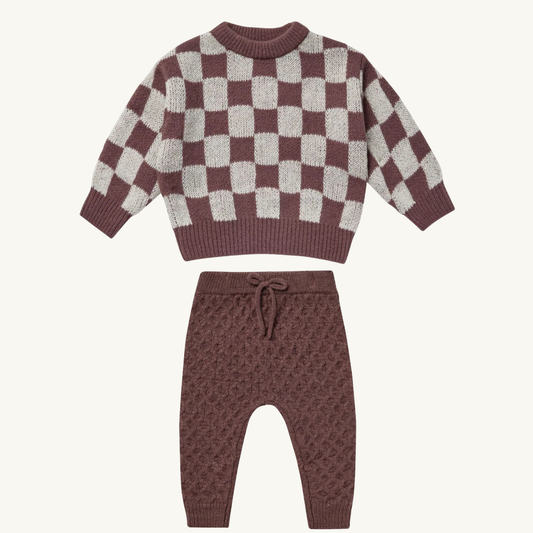 Ensemble tricot plum 18-24M | Rylee + Cru