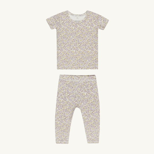 Ensemble bambou fleurs violet | Quincy Mae