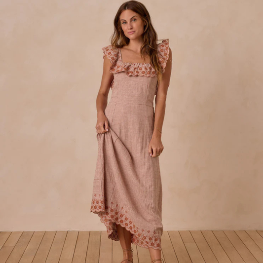 Bianca Dress Poppy Gingham | Rylee + raw