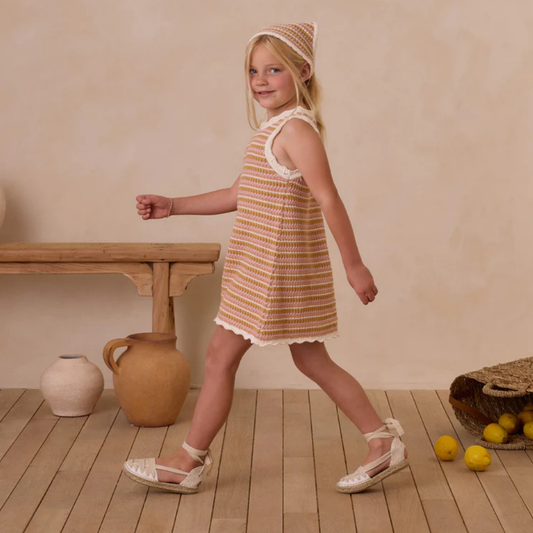 Pink Stripe Crochet Dress | Rylee + Cru