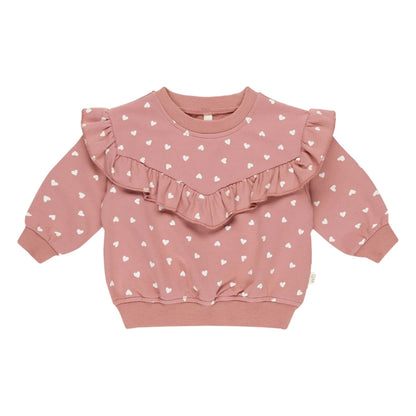 Sweater lipstick hearts 6-12M| Quincy Mae